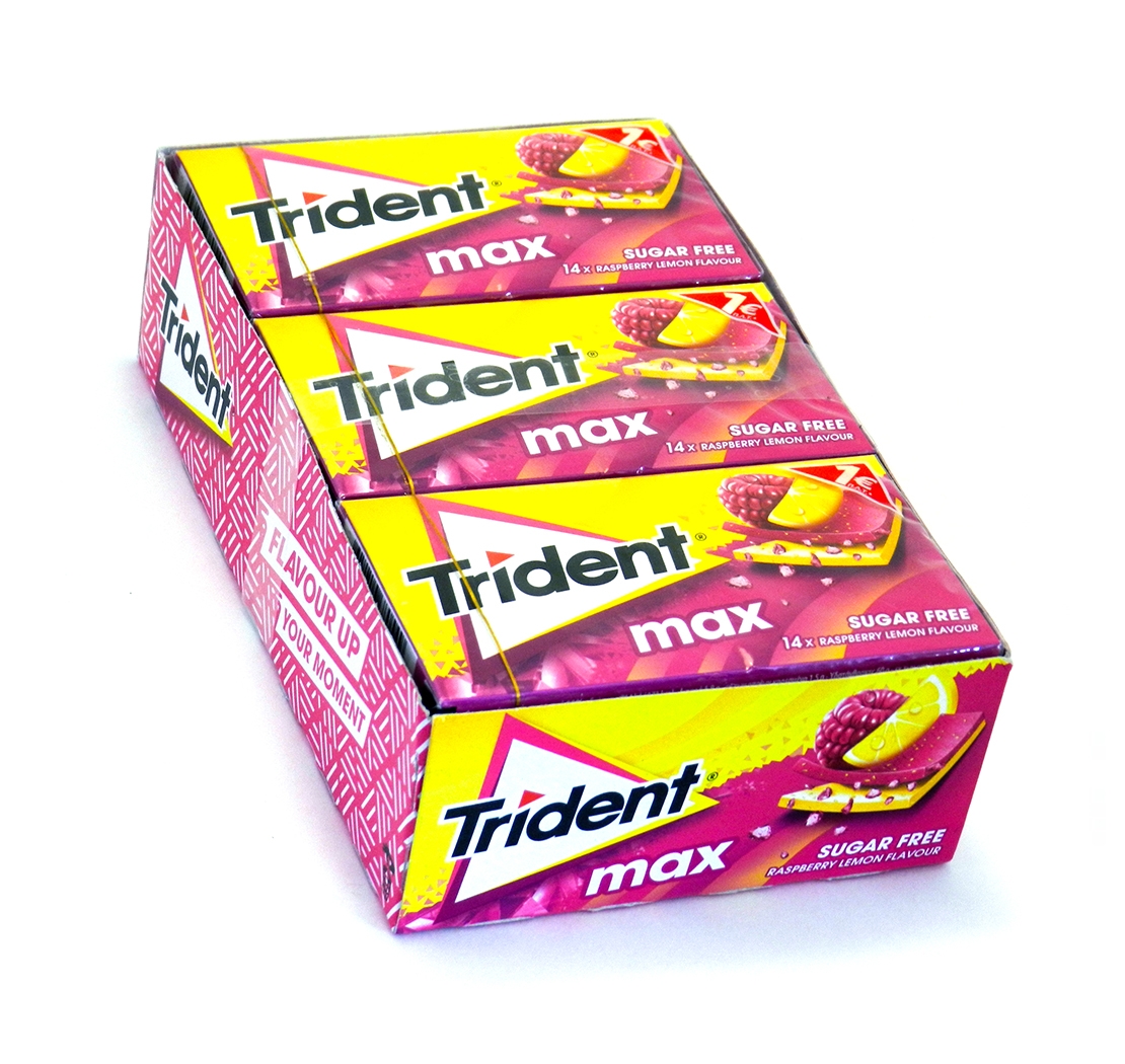TRIDENT MAX Chewing gum Trident raspberry and lemon 27g