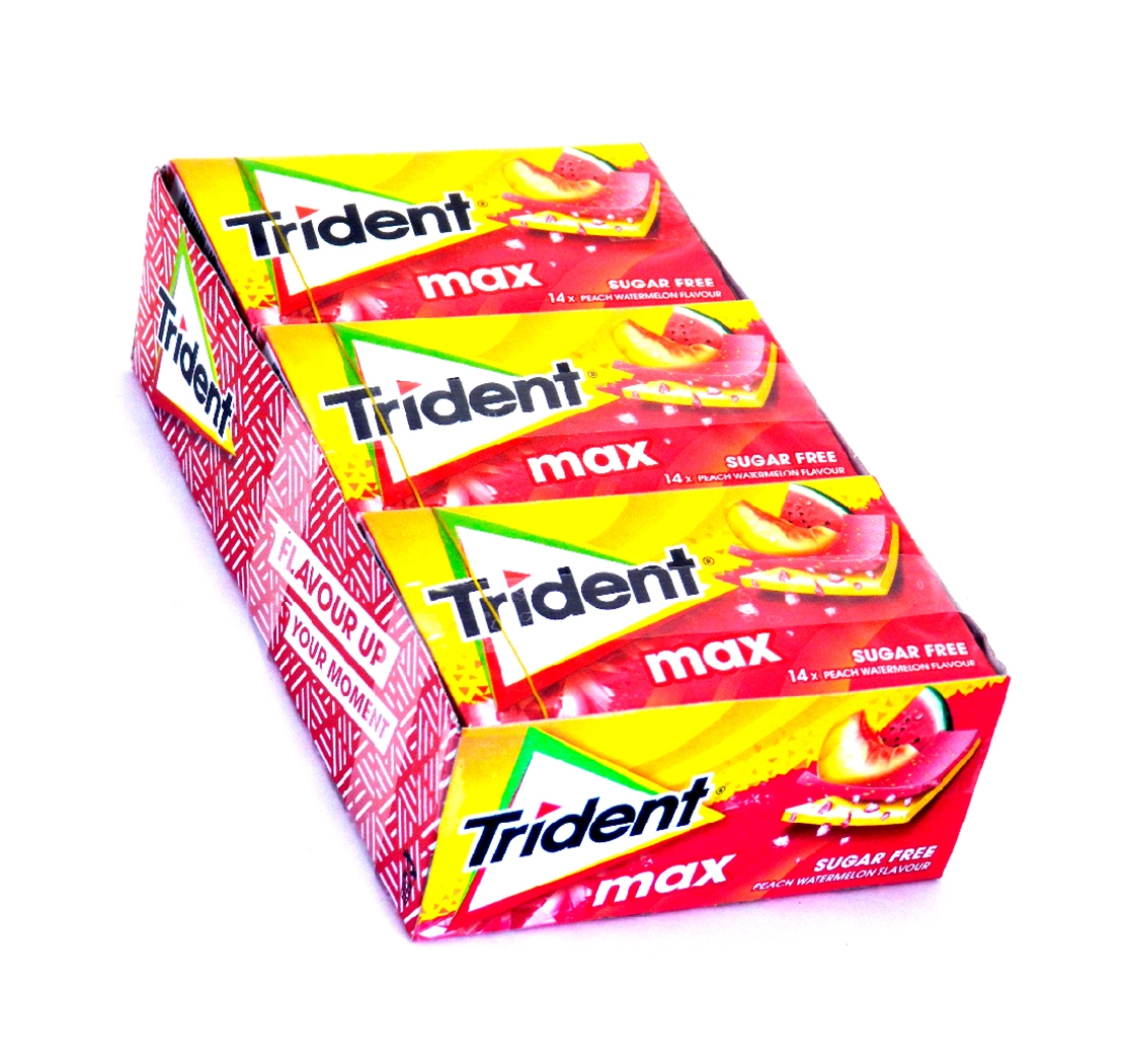 TRIDENT MAX Chewing gum Trident watermelon and peach 27g
